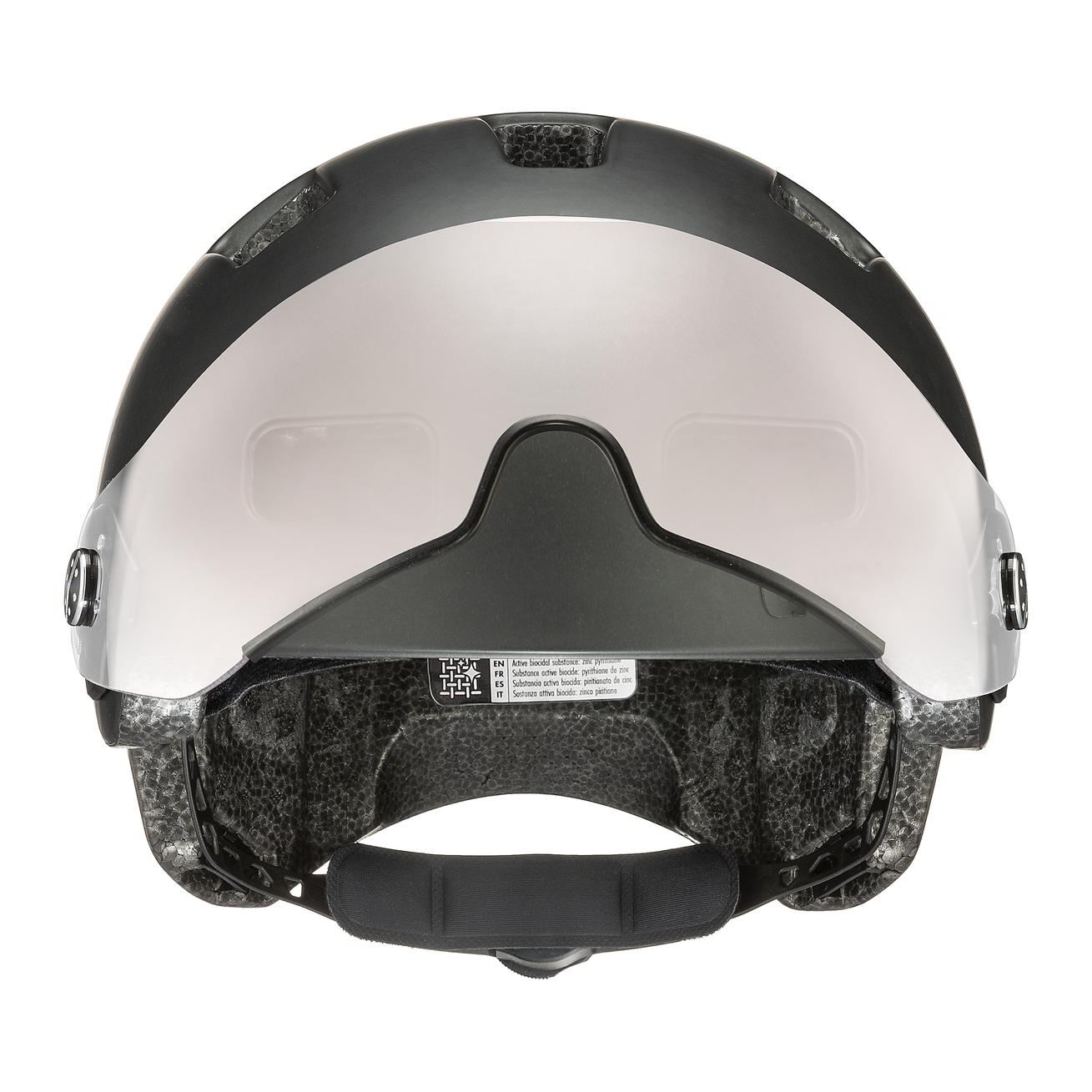 uvex rush visor dark silver matt ltm. silver | Bike helmets