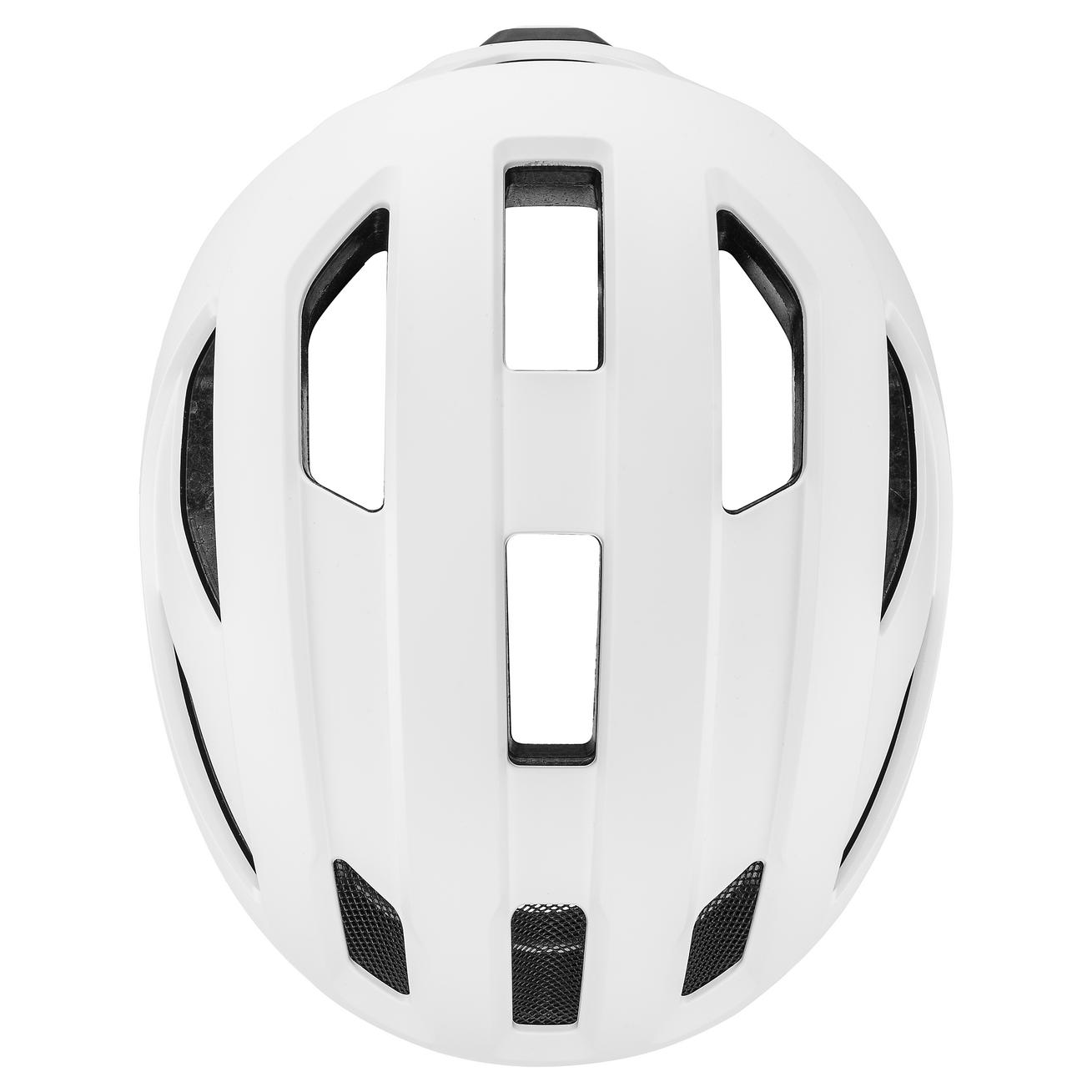 Uvex City 4 Casco Bicicletta Unisex – White Skyfall Matt, Taglia 55-58 Cm, Superleggero Con Luci LED