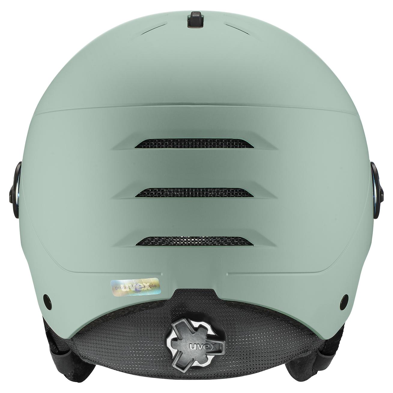 uvex wanted visor oxid green matt mirror gold | Ski helmets