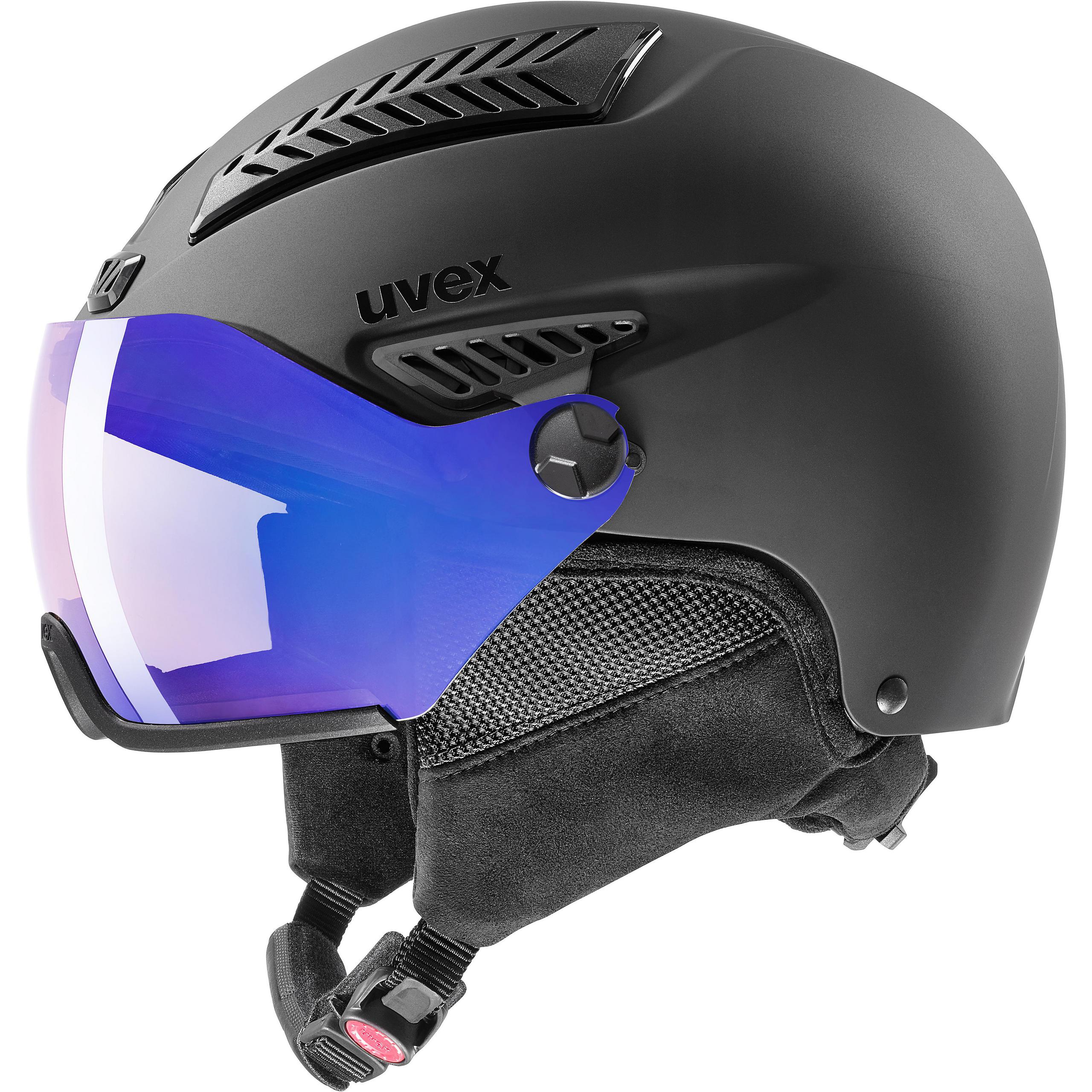 Uvex hlmt 600 visor black mat Skihelm Snowboardhelm großes Sichtfeld schwarz 