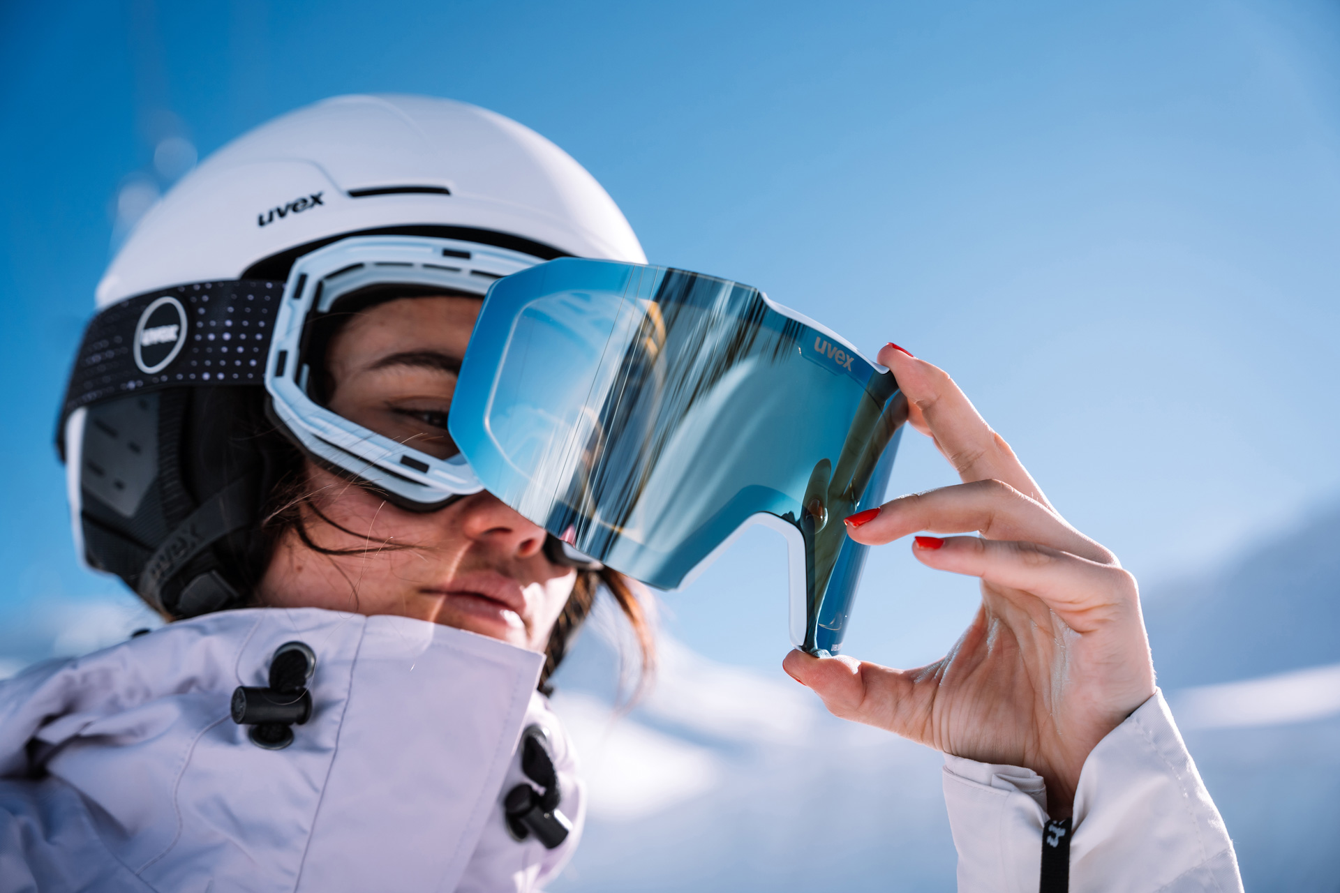 uvex evidnt ATTRACT cyl arctic blue matt mirror sapphire 15